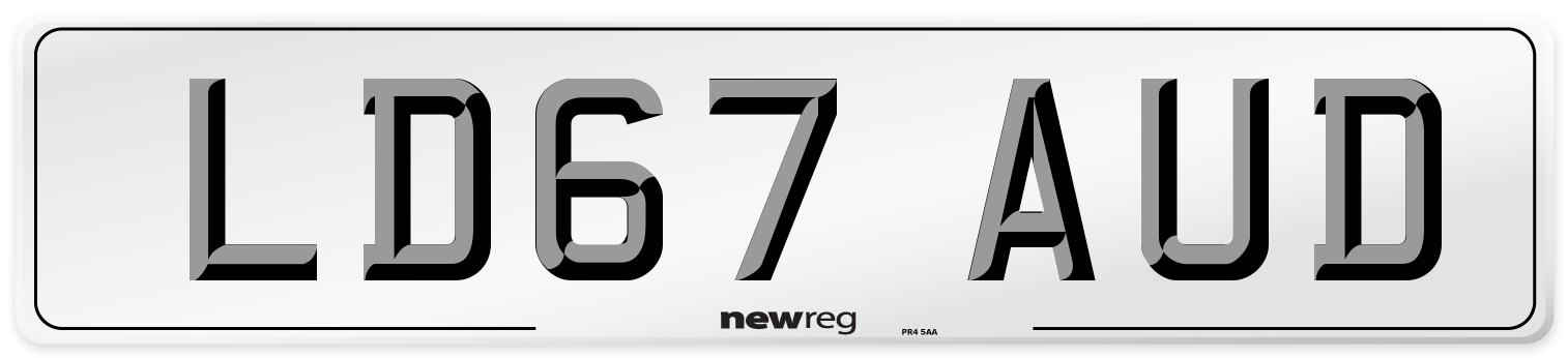 LD67 AUD Number Plate from New Reg